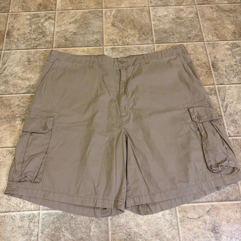 626 Blue Mens Khaki Cotton Cargo Shorts Size 50 Tan Utility Hiking Outdoor